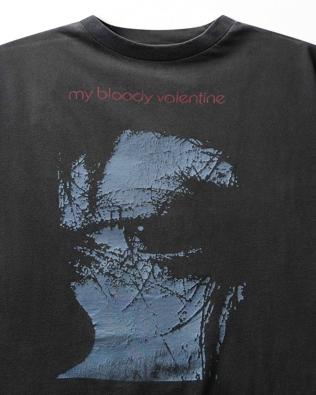 Vintage My Bloody Valentine "Blue Face" Black Faded T-Shirt - product view 2