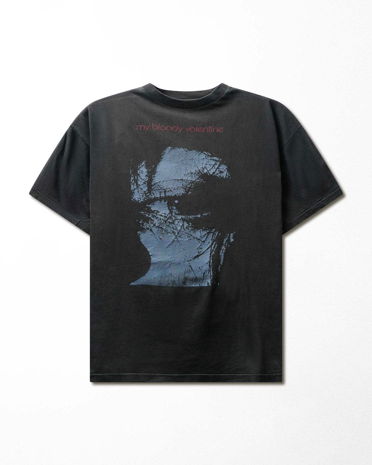 Vintage My Bloody Valentine "Blue Face" Black Faded T-Shirt - product view 1