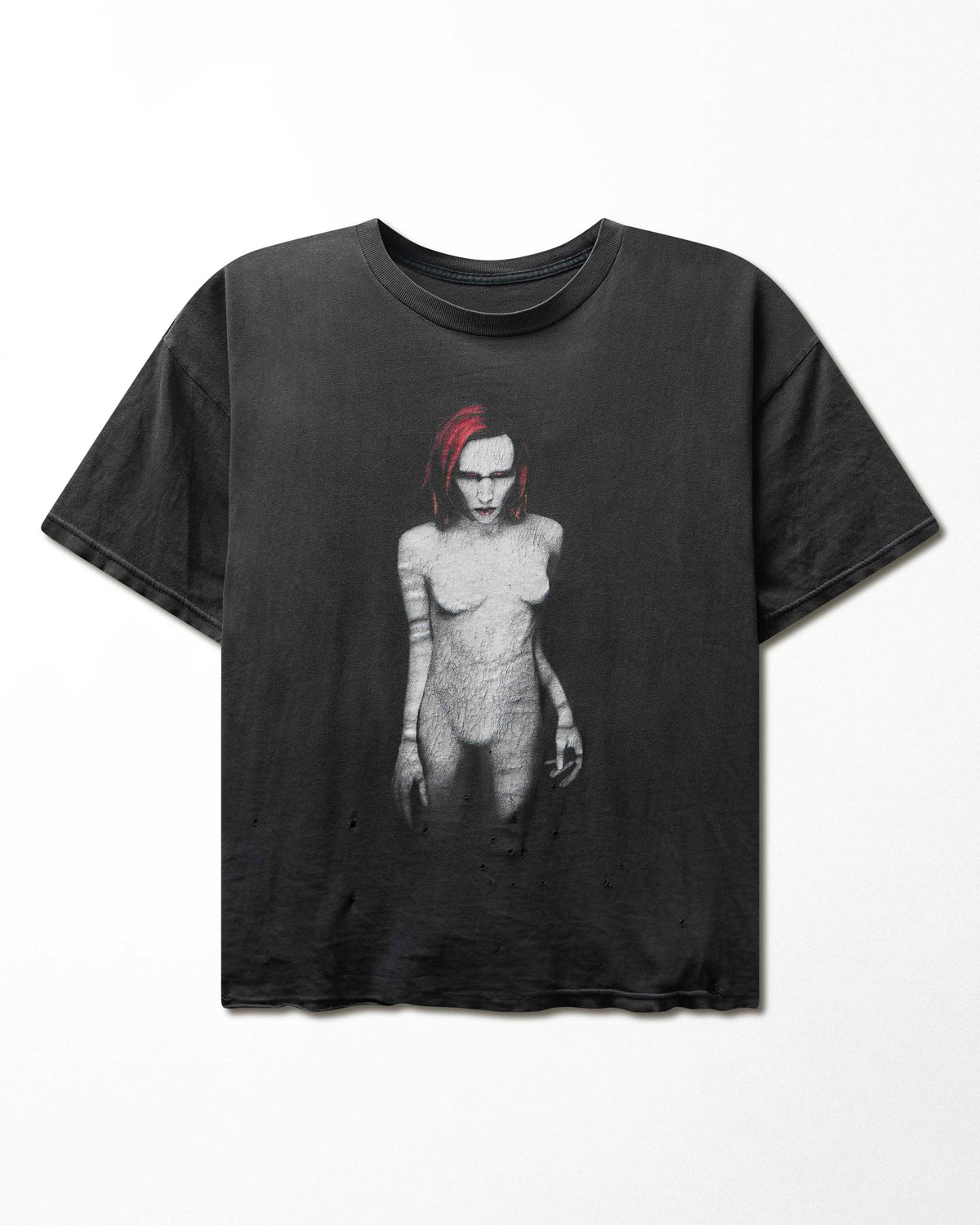 Vintage Marilyn Manson "Mechanical Animals" Black Faded Distressed T-Shirt - product view 1