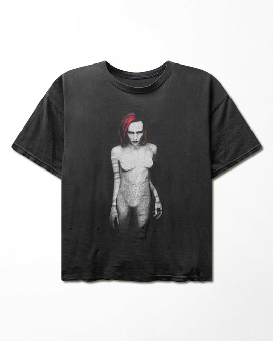 Vintage Marilyn Manson "Mechanical Animals" Black Faded Distressed T-Shirt - product view 1