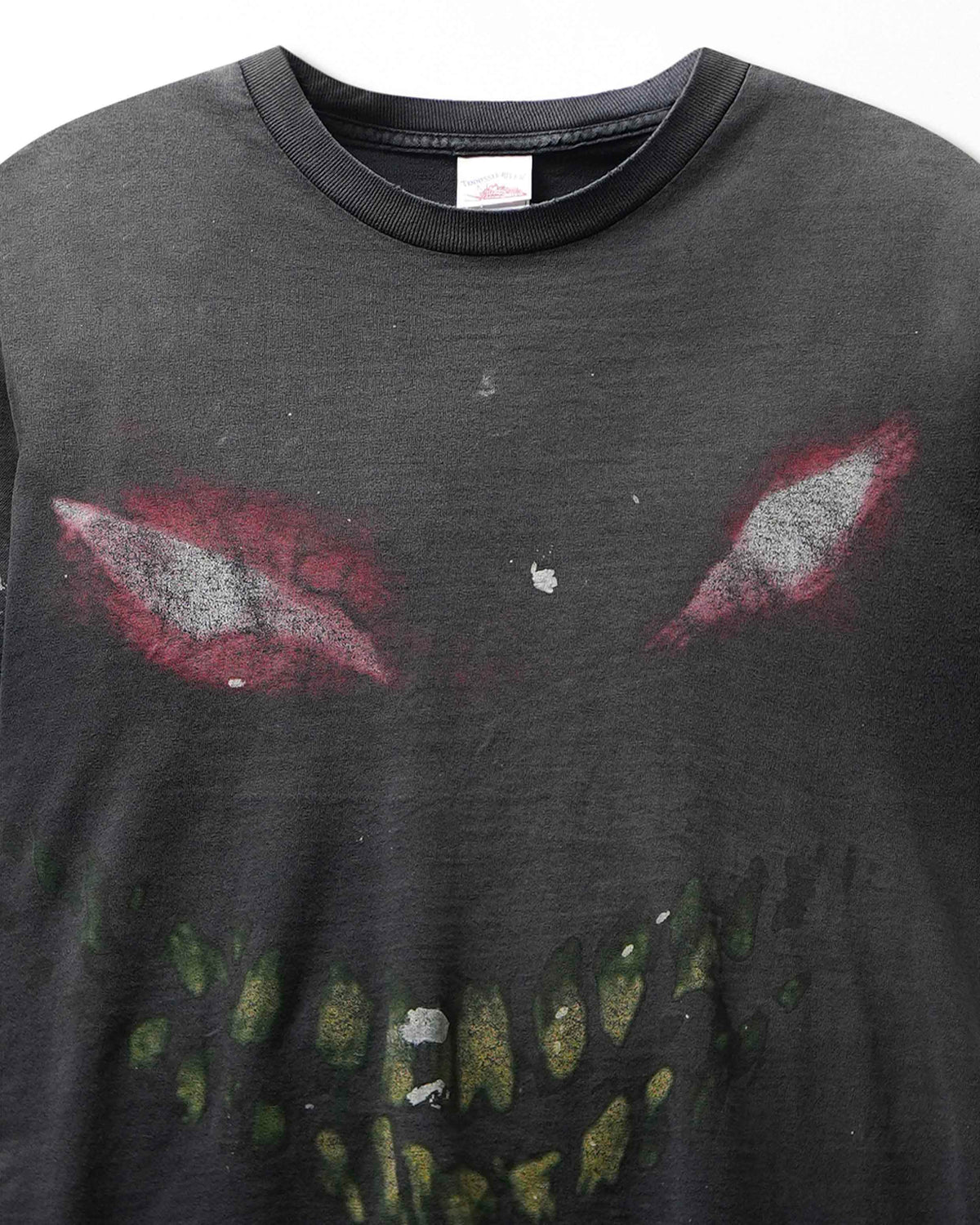 Vintage Tennessee River "Disturbed" Black Faded Stained T-Shirt - product view 2