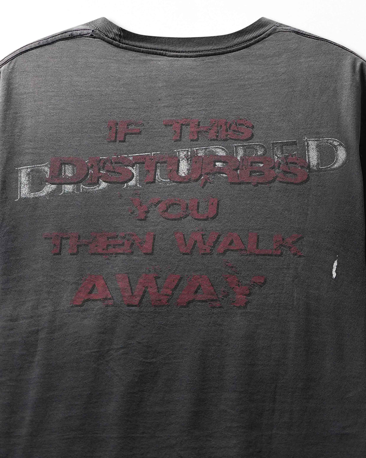 Vintage Tennessee River "Disturbed" Black Faded Stained T-Shirt - product view 4