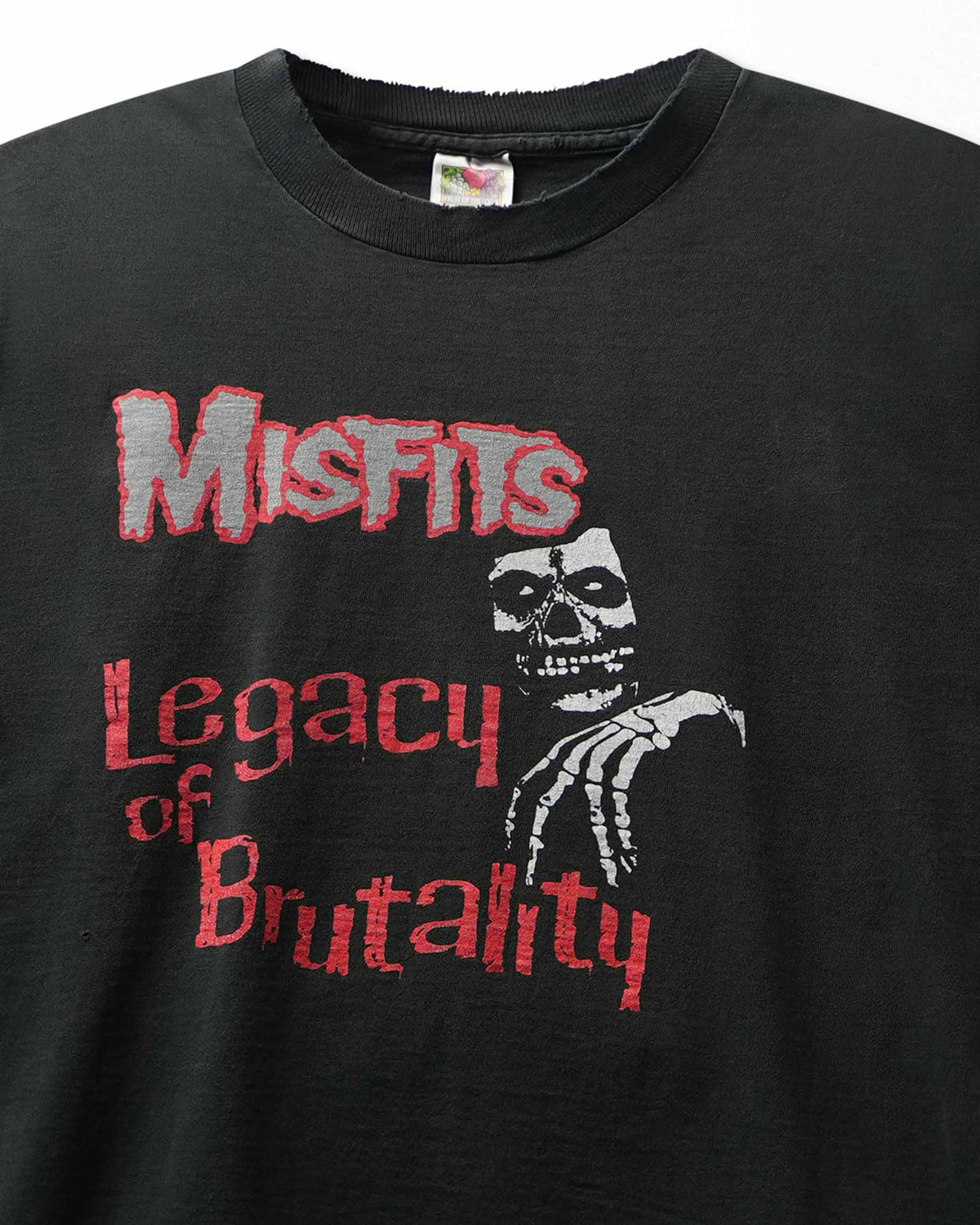 Vintage Fruit of the Loom "Misfits Legacy of Brutality" Black Distressed T-Shirt - product view 2
