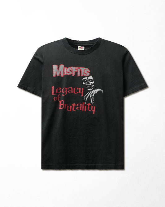 Vintage Fruit of the Loom "Misfits Legacy of Brutality" Black Distressed T-Shirt - product view 1