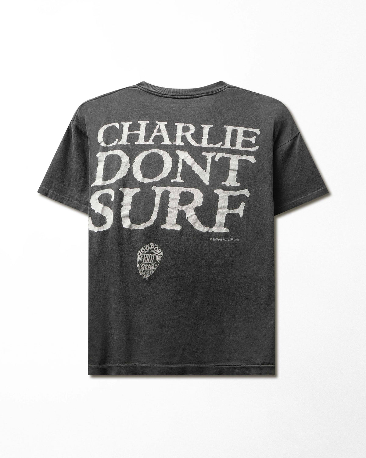 Vintage Murina "Charles Manson" Black Faded T-Shirt - product view 3