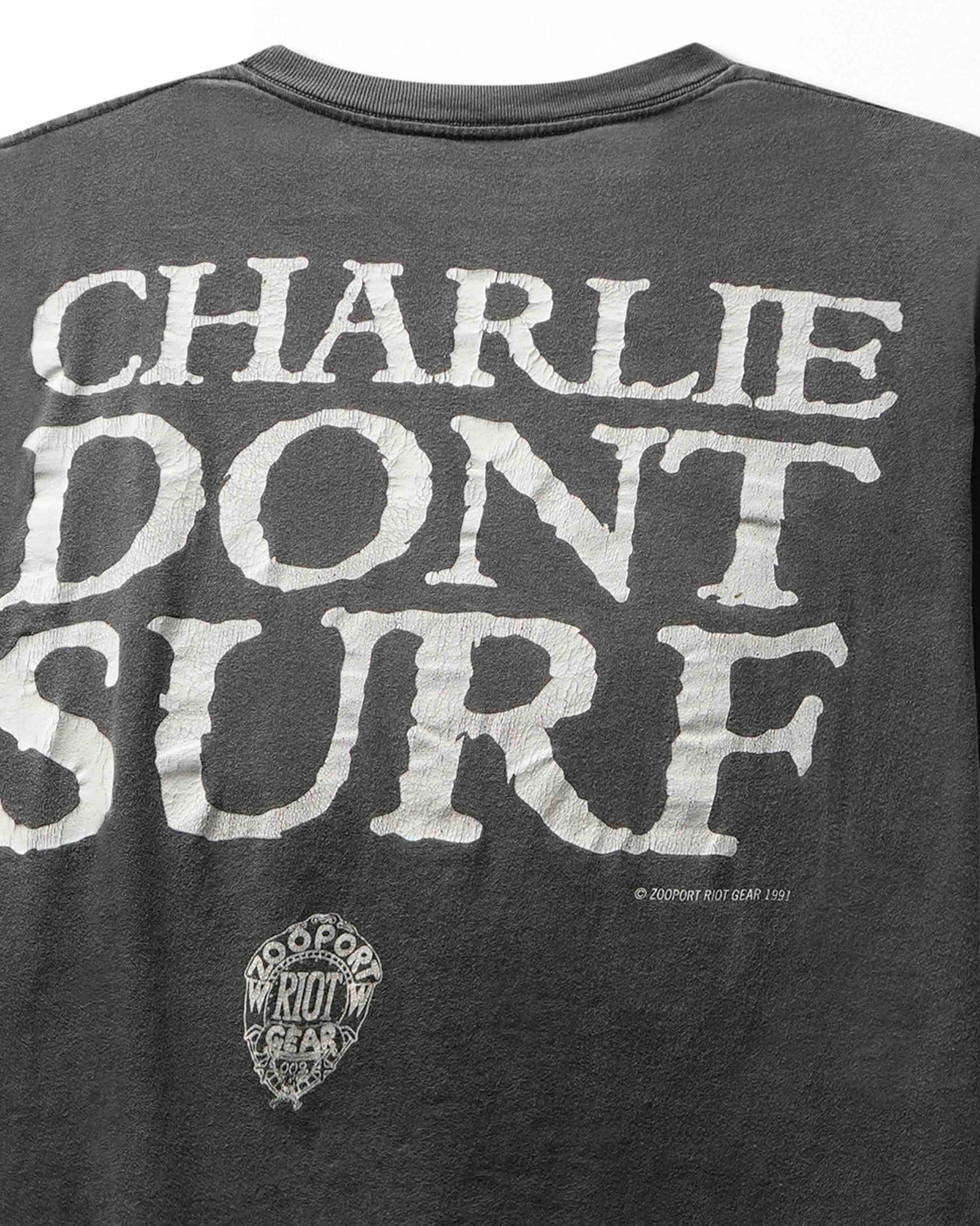 Vintage Murina "Charles Manson" Black Faded T-Shirt - product view 4