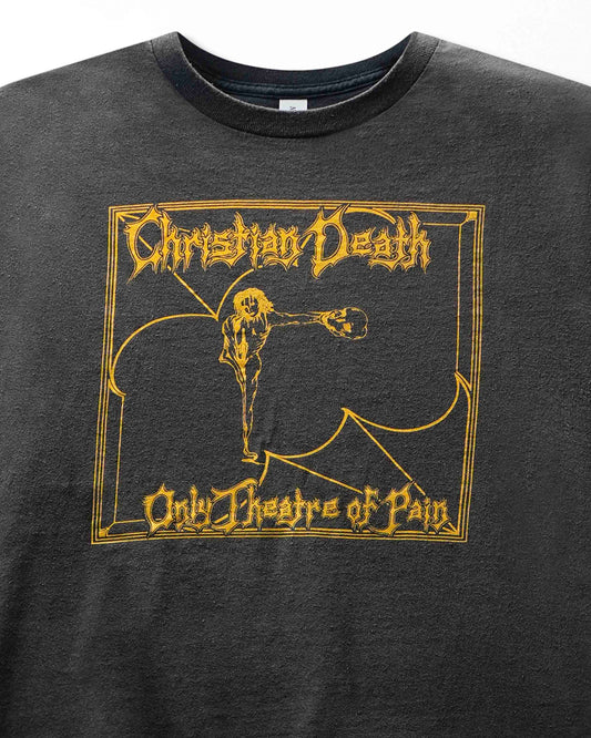 Vintage Gildan "Christian Death Only Theatre of Pain" Black Faded T-Shirt - product view 2