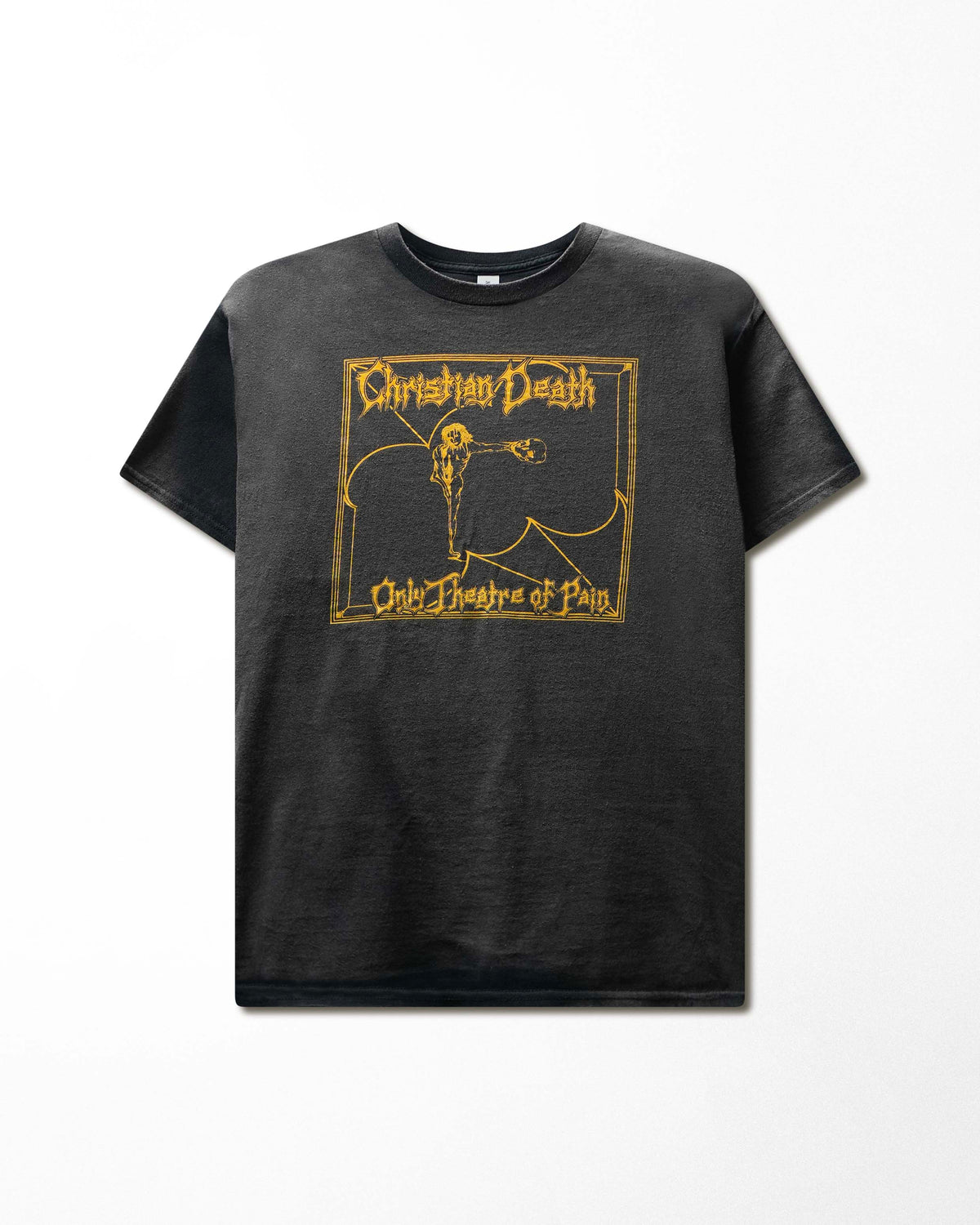 Vintage Gildan "Christian Death Only Theatre of Pain" Black Faded T-Shirt - product view 1