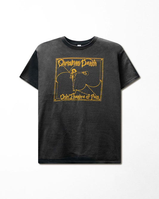 Vintage Gildan "Christian Death Only Theatre of Pain" Black Faded T-Shirt - product view 1