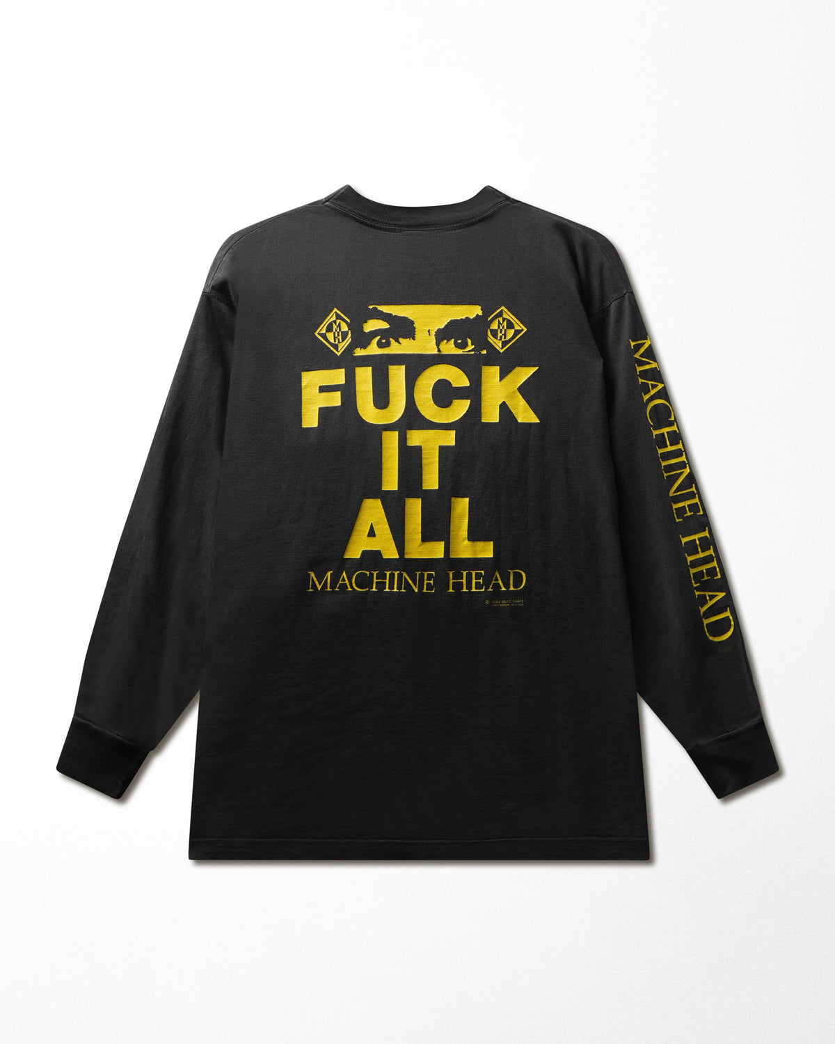 Vintage "Machine Head Fuck It All" Black Long Sleeve T-Shirt - product view 3