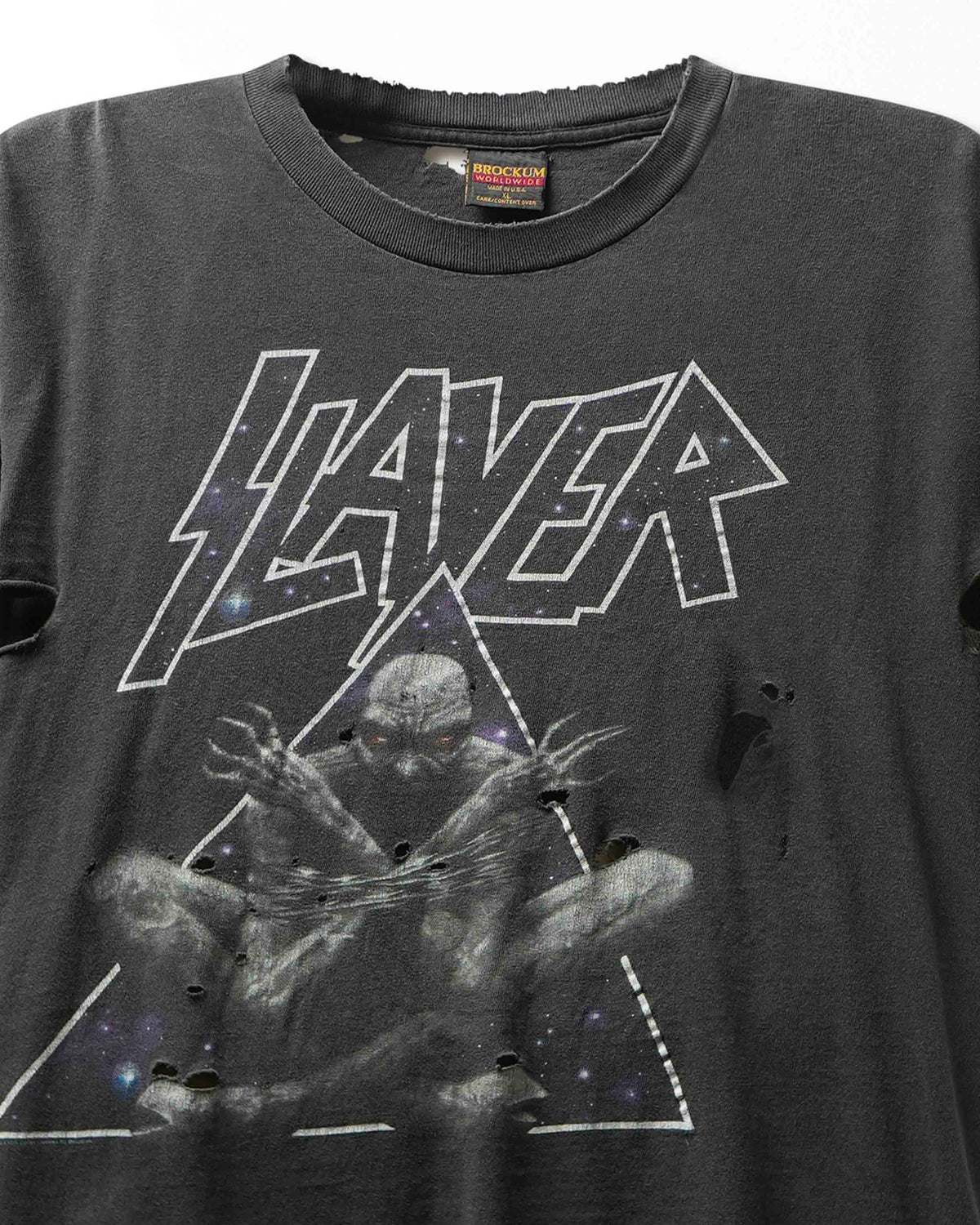 Vintage Brockum "Slayer Divine Intervention" Black Faded Distressed T-Shirt - product view 2
