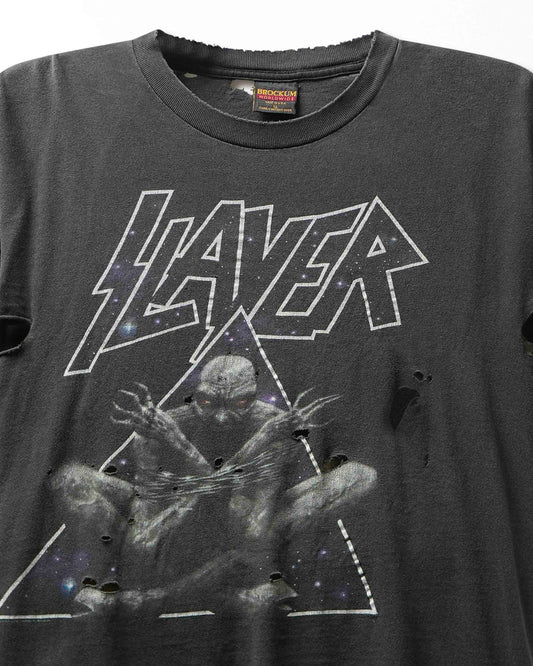 Vintage Brockum "Slayer Divine Intervention" Black Faded Distressed T-Shirt - product view 2