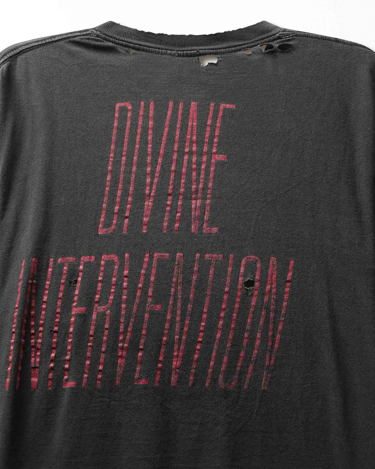 Vintage Brockum "Slayer Divine Intervention" Black Faded Distressed T-Shirt - product view 4