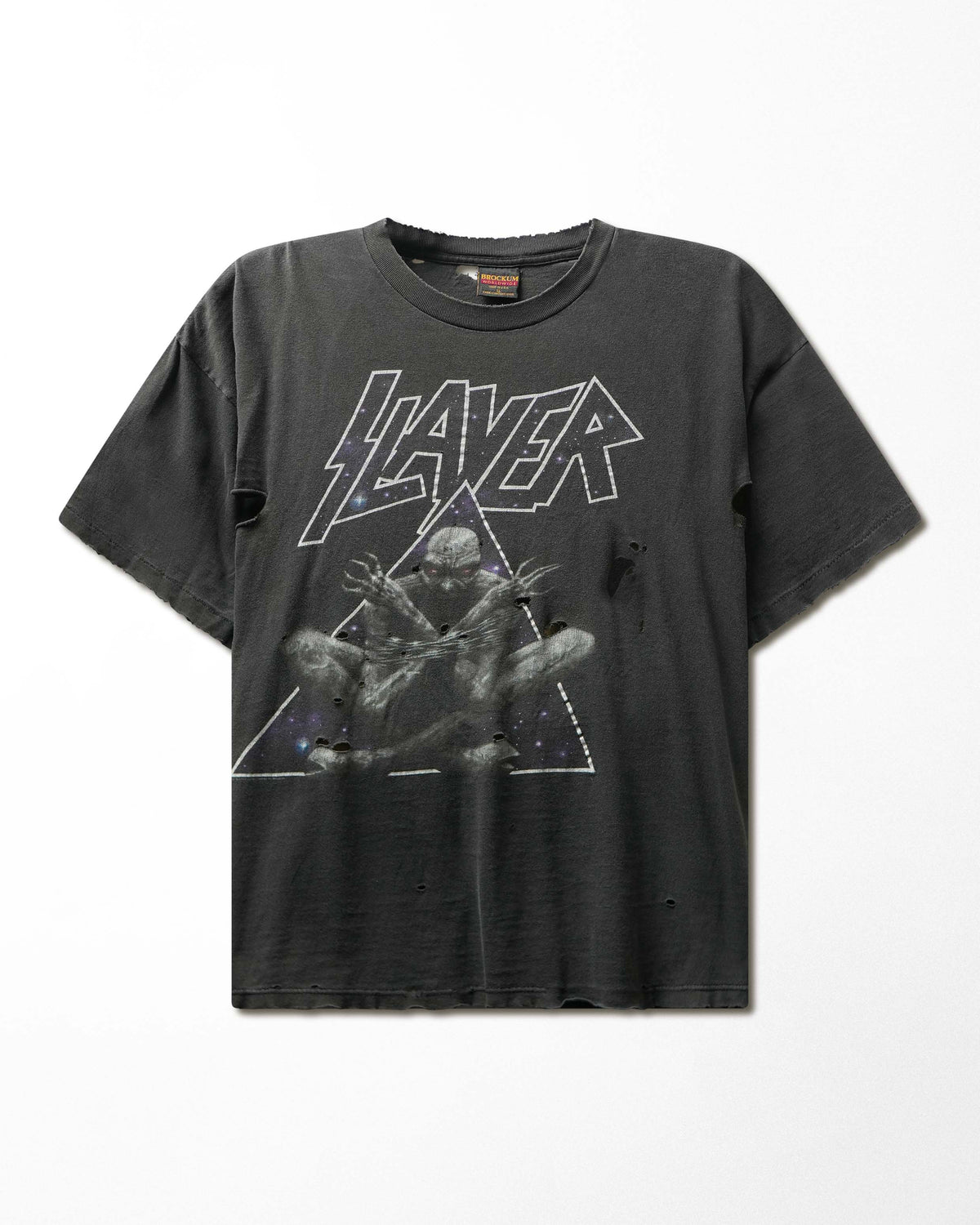 Vintage Brockum "Slayer Divine Intervention" Black Faded Distressed T-Shirt - product view 1