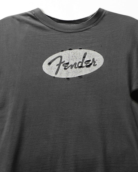 Vintage Fender Black Faded Distressed Sleeveless T-Shirt - product view 2