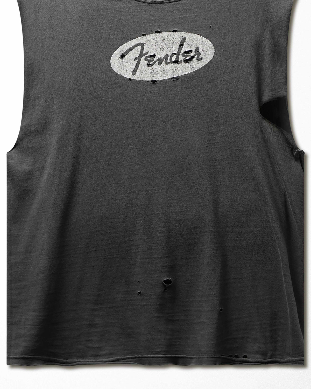 Vintage Fender Black Faded Distressed Sleeveless T-Shirt - product view 3