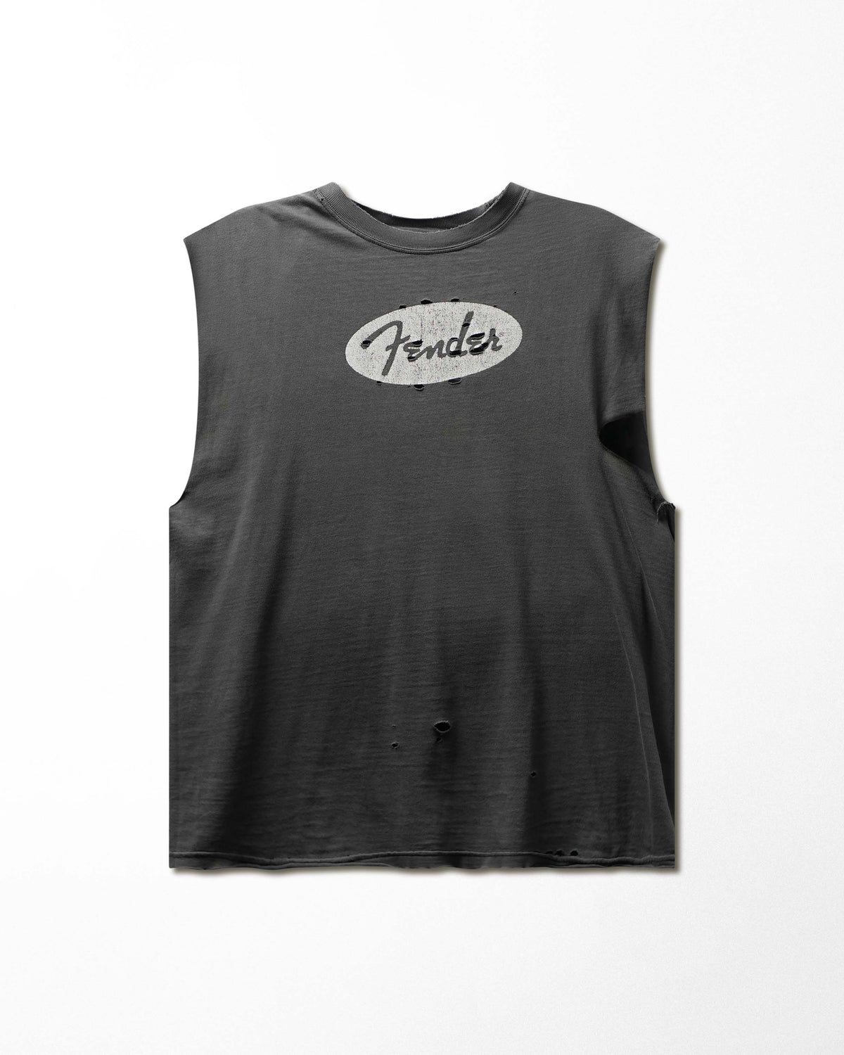 Vintage Fender Black Faded Distressed Sleeveless T-Shirt - product view 1