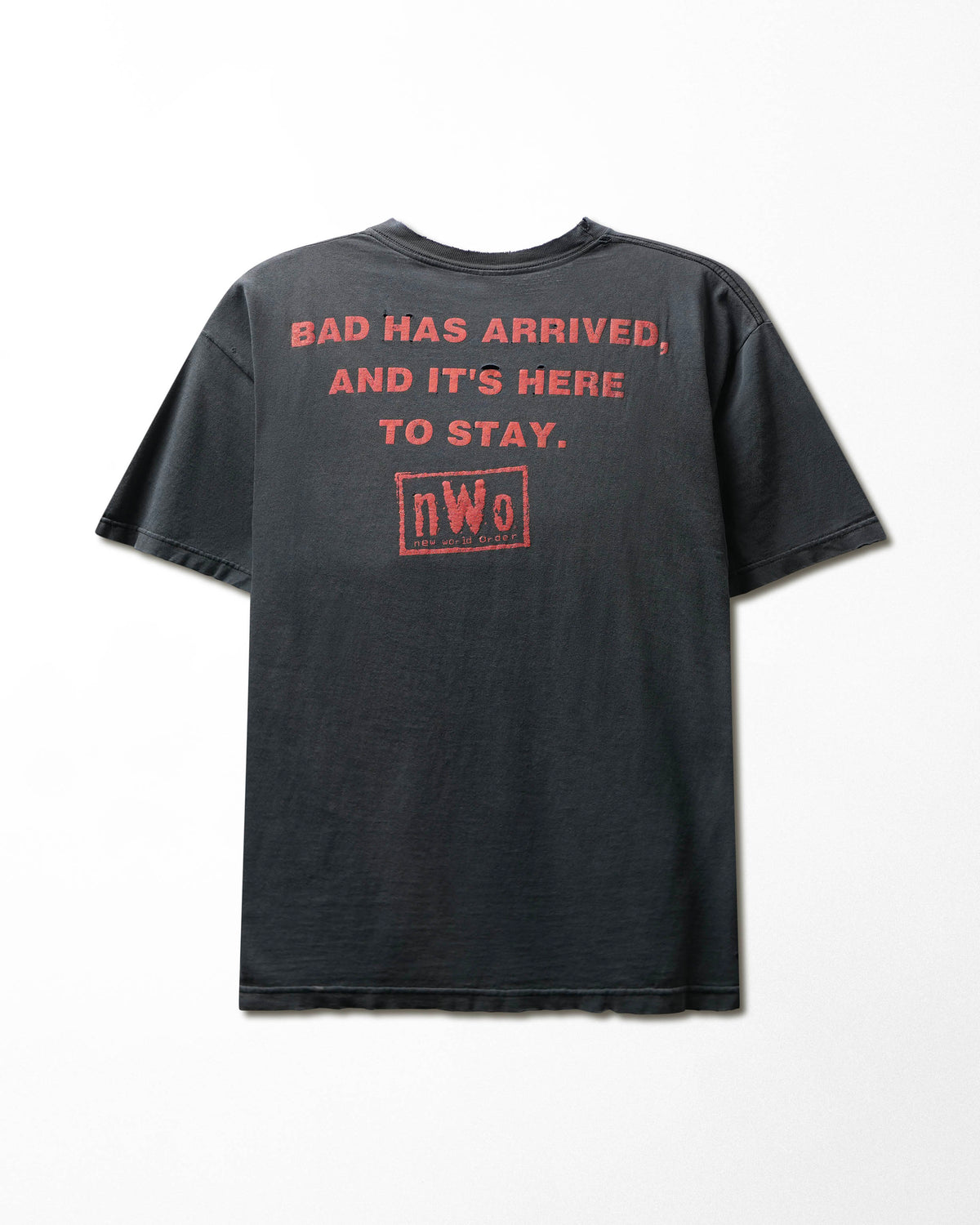 Vintage Hyland "NWO New World Order" Black Faded Distressed T-Shirt - product view 5
