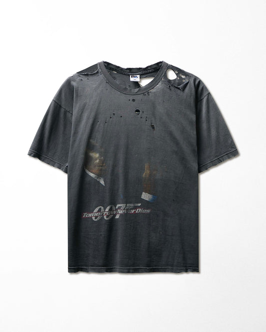 Vintage Royal Avalon "007 Tomorrow Never Dies" Black Faded Destroyed T-Shirt - product view 1