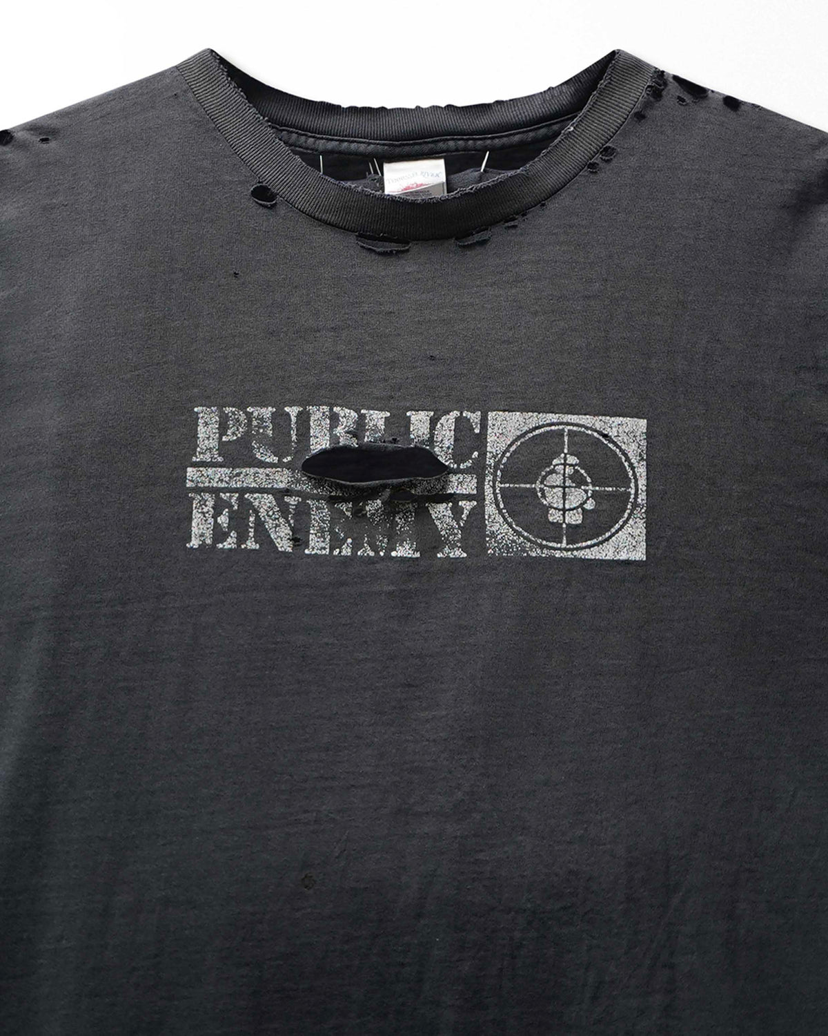 Vintage Tennessee River "Public Enemy Guerrilla Funk" Black Faded Distressed T-Shirt - product view 2