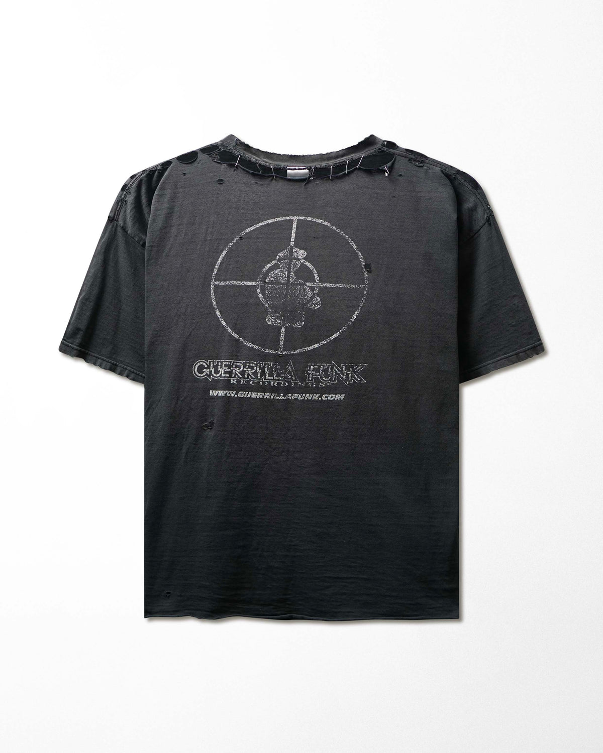Vintage Tennessee River "Public Enemy Guerrilla Funk" Black Faded Distressed T-Shirt - product view 3