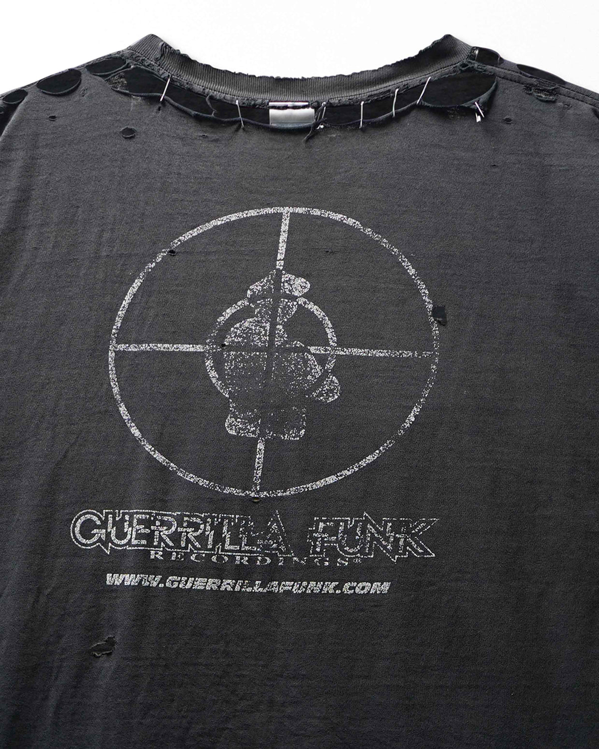 Vintage Tennessee River "Public Enemy Guerrilla Funk" Black Faded Distressed T-Shirt - product view 4