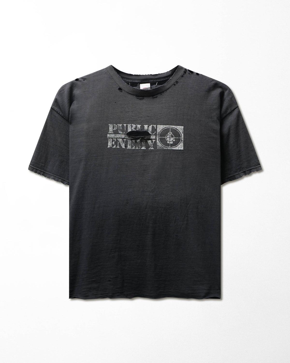 Vintage Tennessee River "Public Enemy Guerrilla Funk" Black Faded Distressed T-Shirt - product view 1