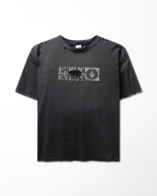Vintage Tennessee River "Public Enemy Guerrilla Funk" Black Faded Distressed T-Shirt - product view 1