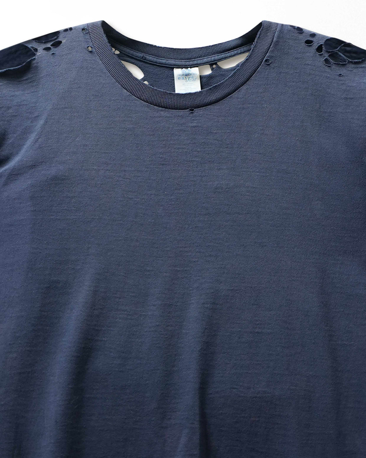 Vintage Fruit of the Loom Blue Faded Thrashed T-Shirt - product view 2