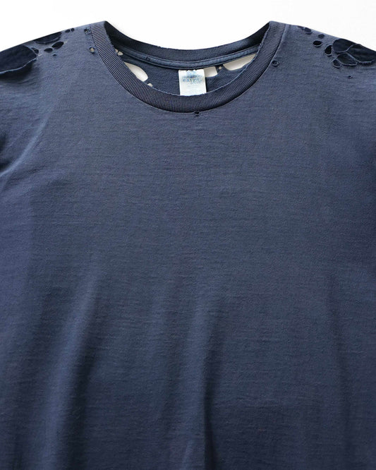 Vintage Fruit of the Loom Blue Faded Thrashed T-Shirt - product view 2