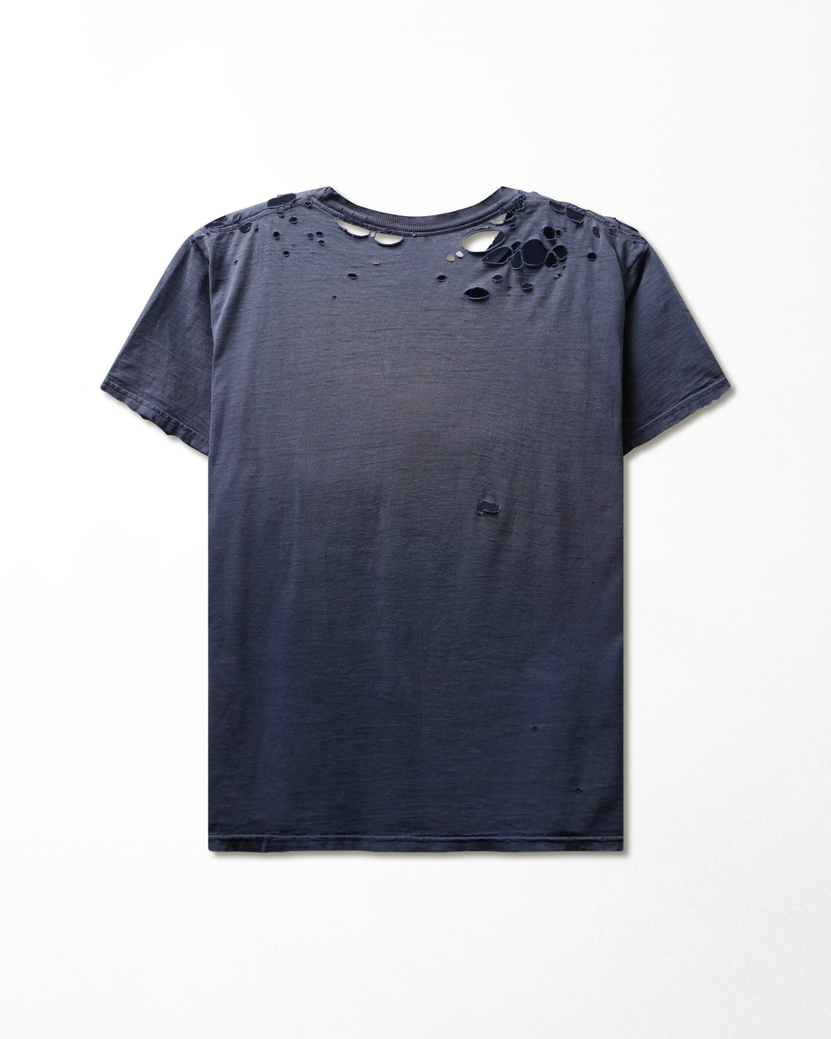 Vintage Fruit of the Loom Blue Faded Thrashed T-Shirt - product view 4