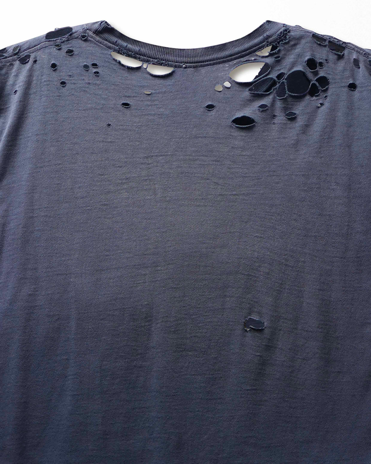 Vintage Fruit of the Loom Blue Faded Thrashed T-Shirt - product view 5