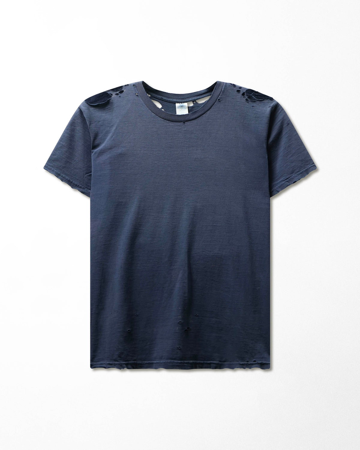 Vintage Fruit of the Loom Blue Faded Thrashed T-Shirt - product view 1