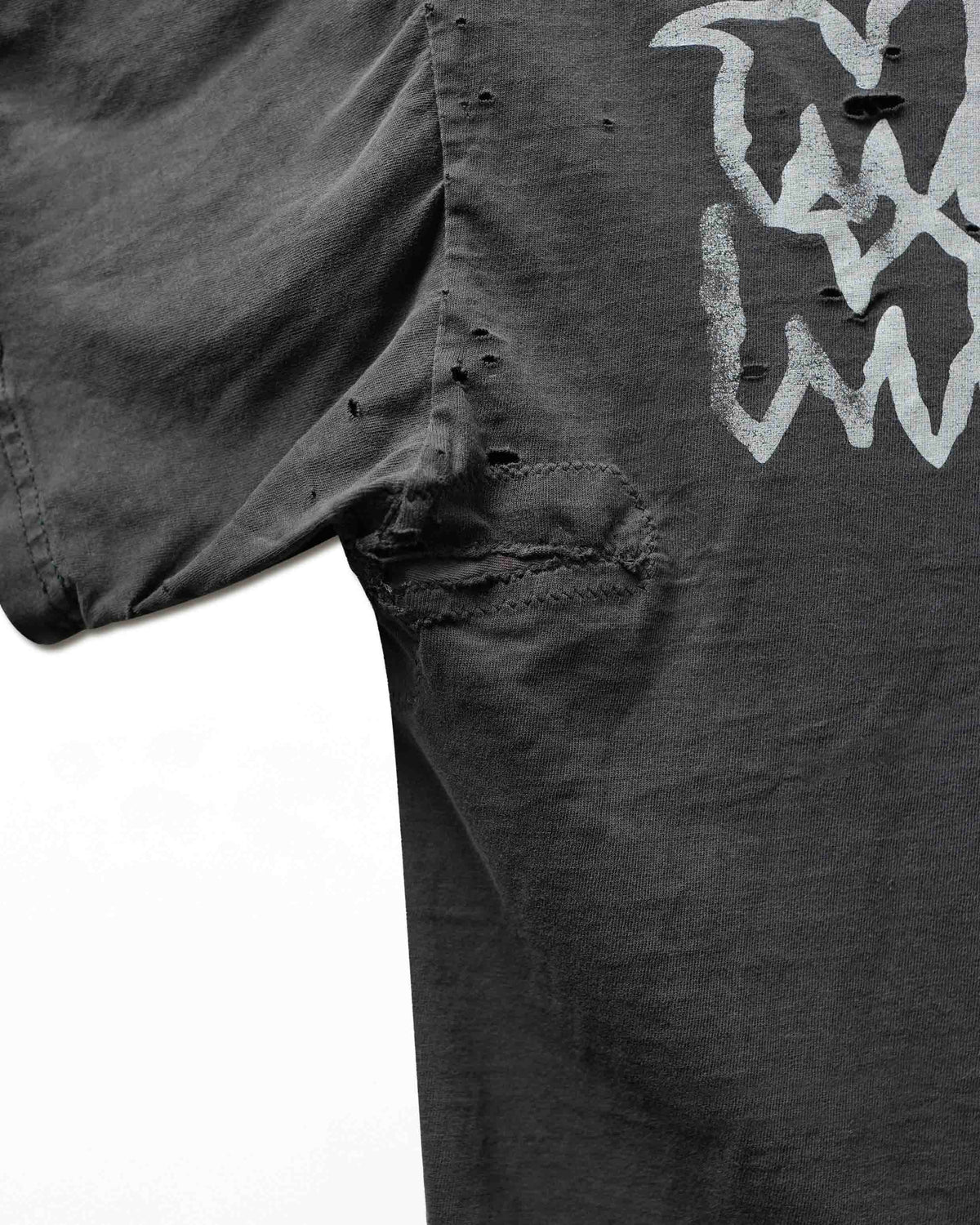 Vintage "Marilyn Manson" Black Faded Repaired Destroyed T-Shirt - product view 6
