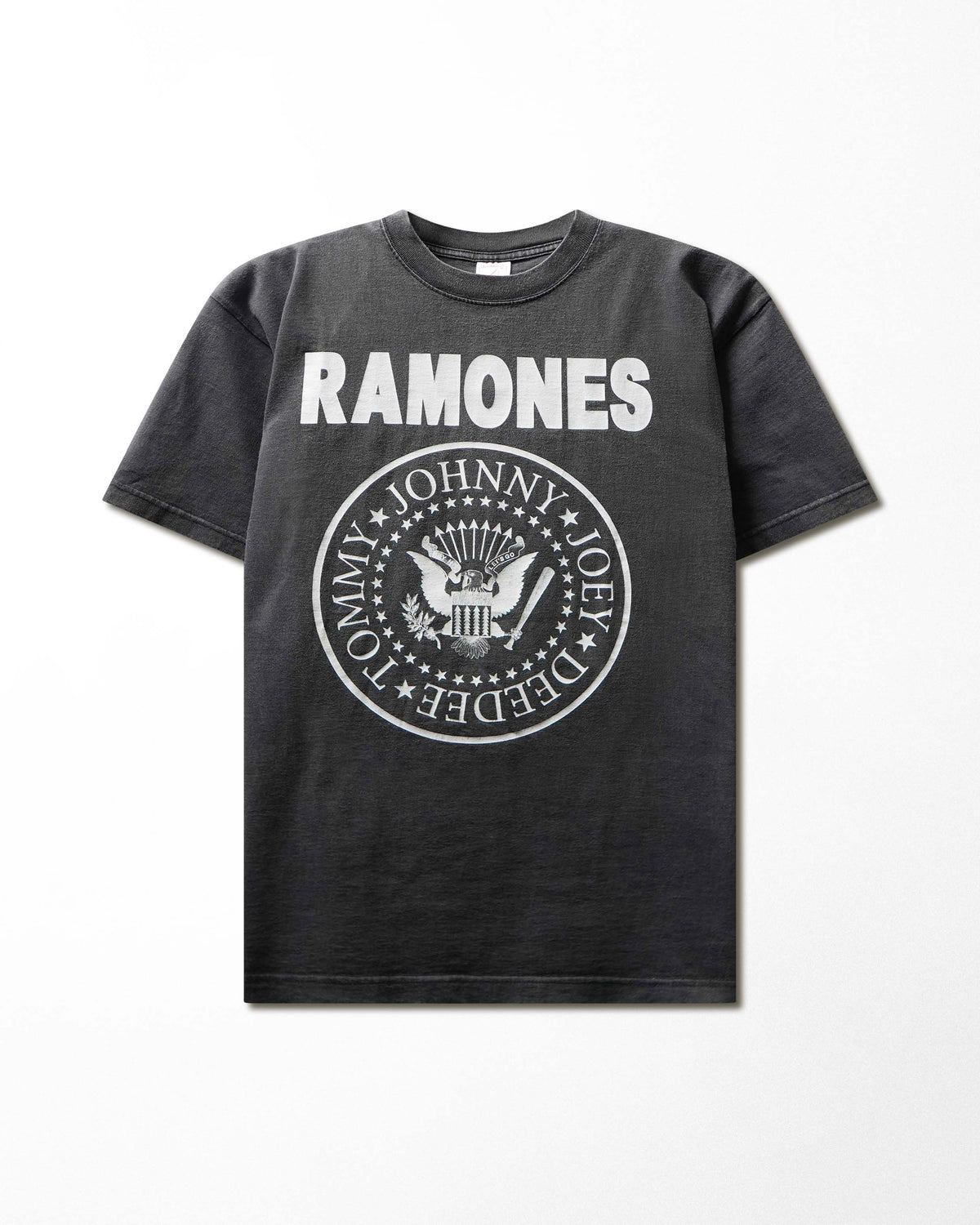 Vintage Fan Shirt "Ramones Hey Ho Let's Go" Black Faded T-Shirt - product view 1