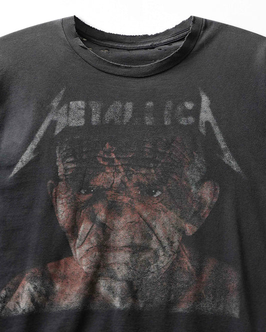 Vintage "Metallica Sandman" Black Faded Distressed T-Shirt - product view 2