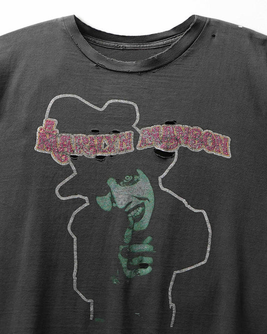 Vintage Winterland "Marilyn Manson Dope Fiend" Black Faded Thrashed T-Shirt - product view 2