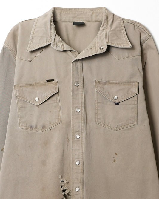 LAPCO BEIGE STAINED DISTRESSED SHIRT