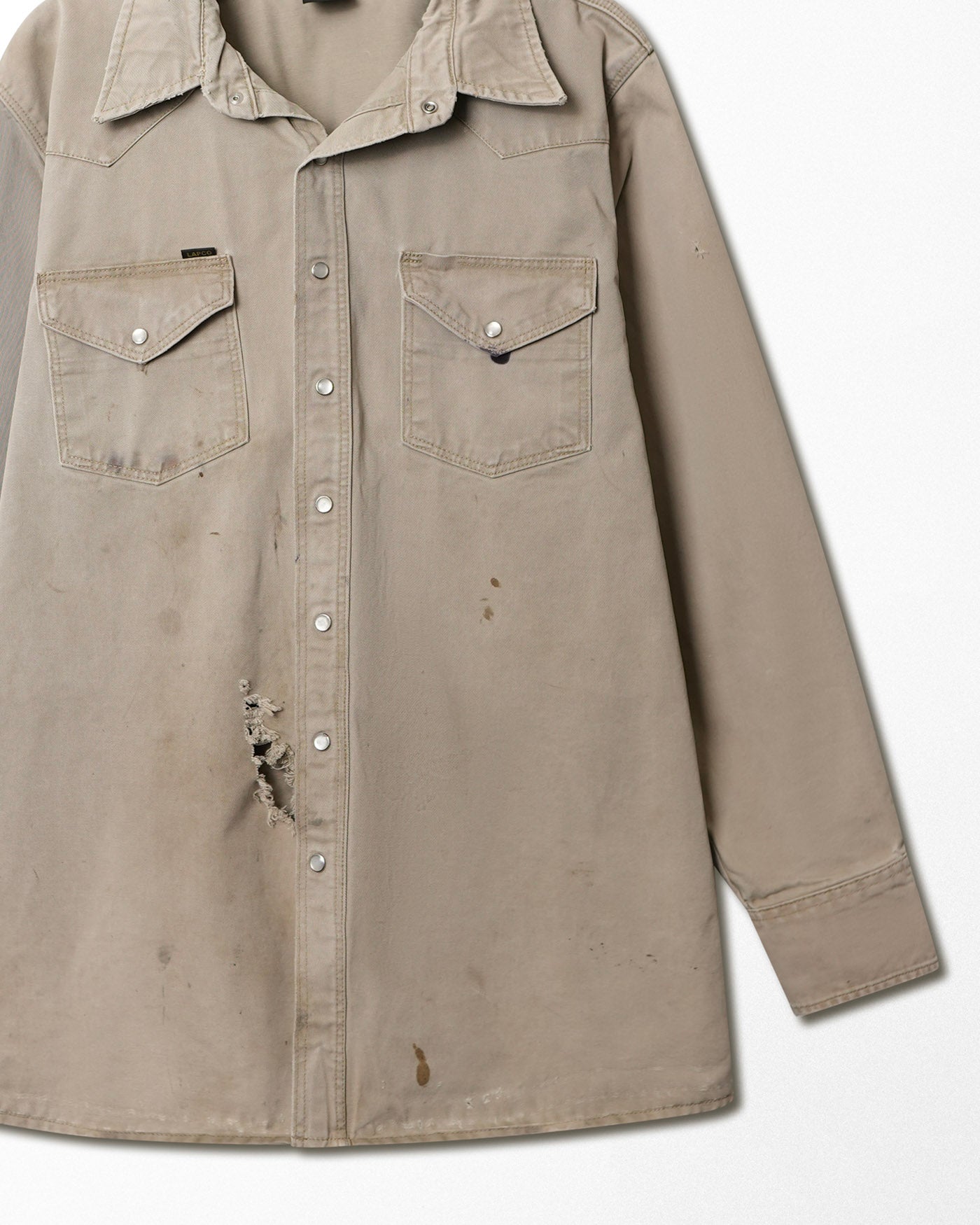 LAPCO BEIGE STAINED DISTRESSED SHIRT
