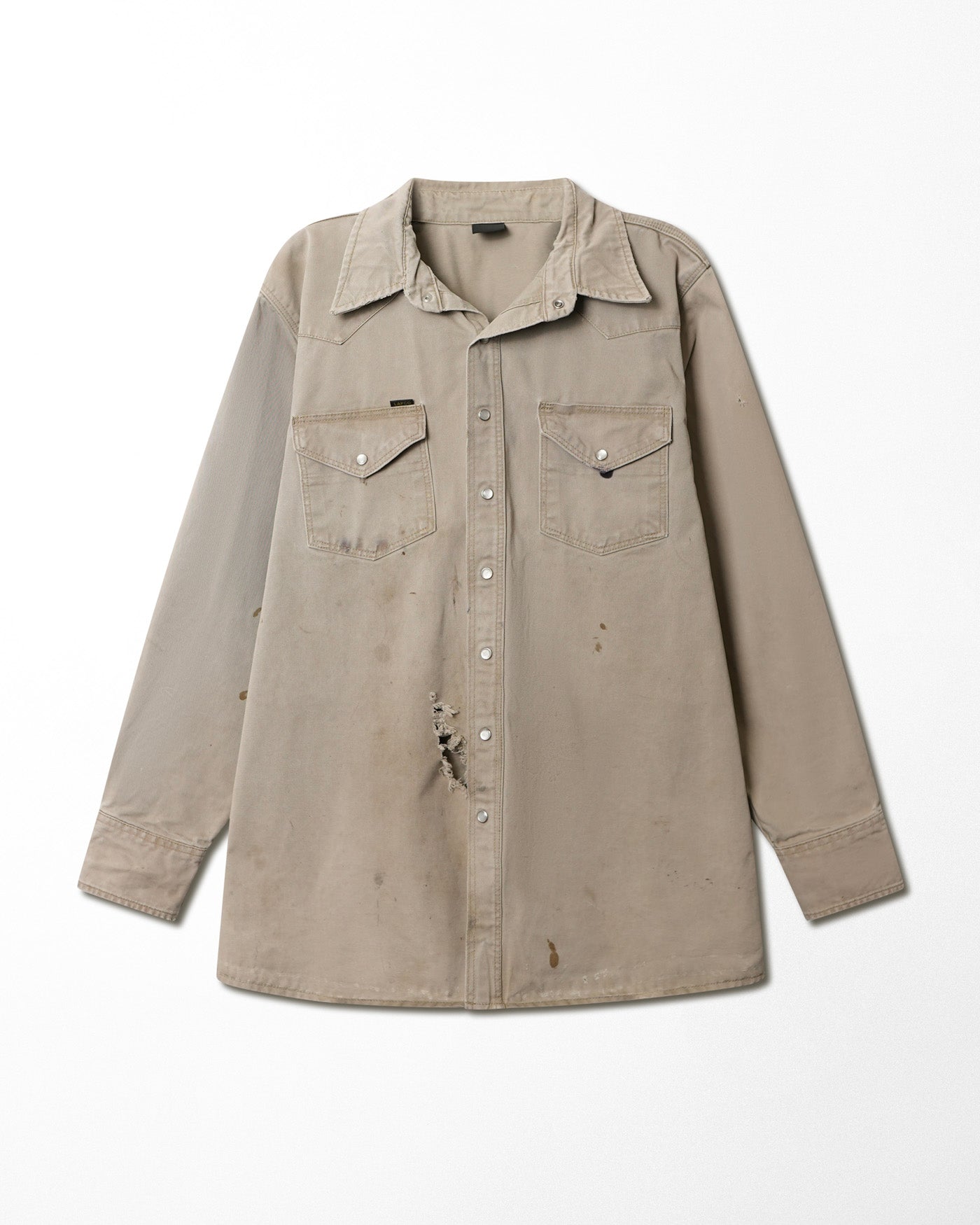 LAPCO BEIGE STAINED DISTRESSED SHIRT