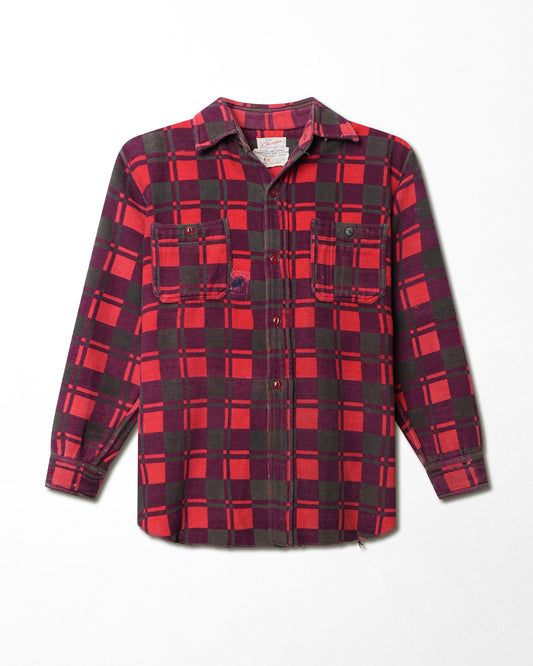 CHAMPION CHECKERED RED FLANNEL SHIRT