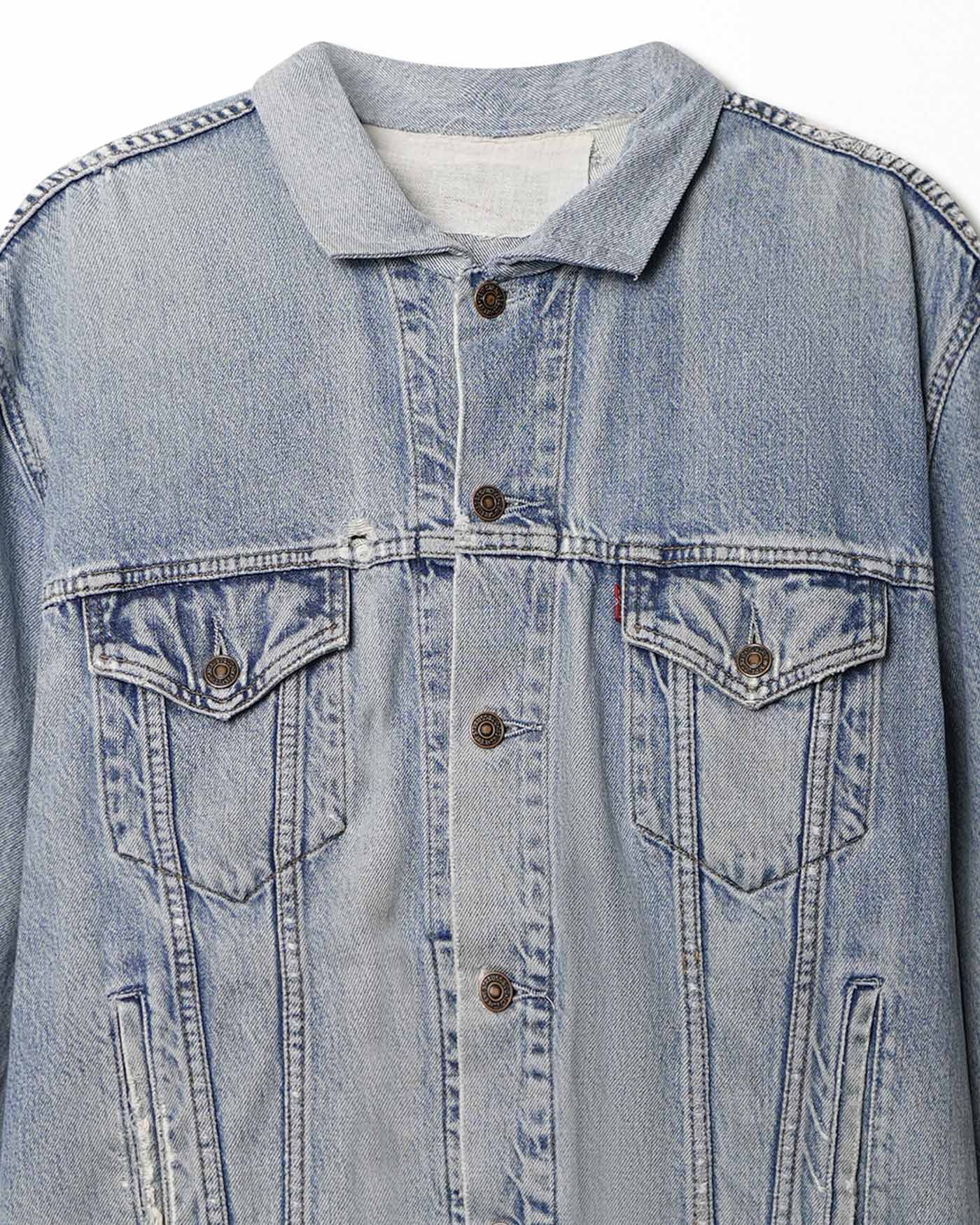 LEVI'S TYPE III MID-WASH DENIM JACKET WITH REPLACED COLLAR