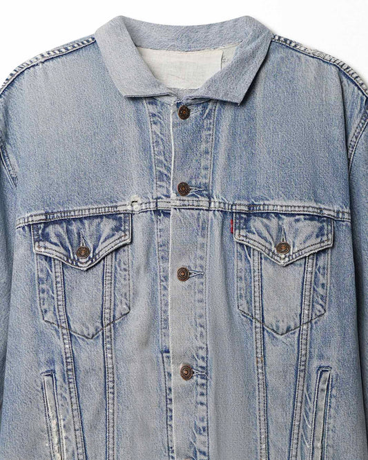 LEVI'S TYPE III MID-WASH DENIM JACKET WITH REPLACED COLLAR