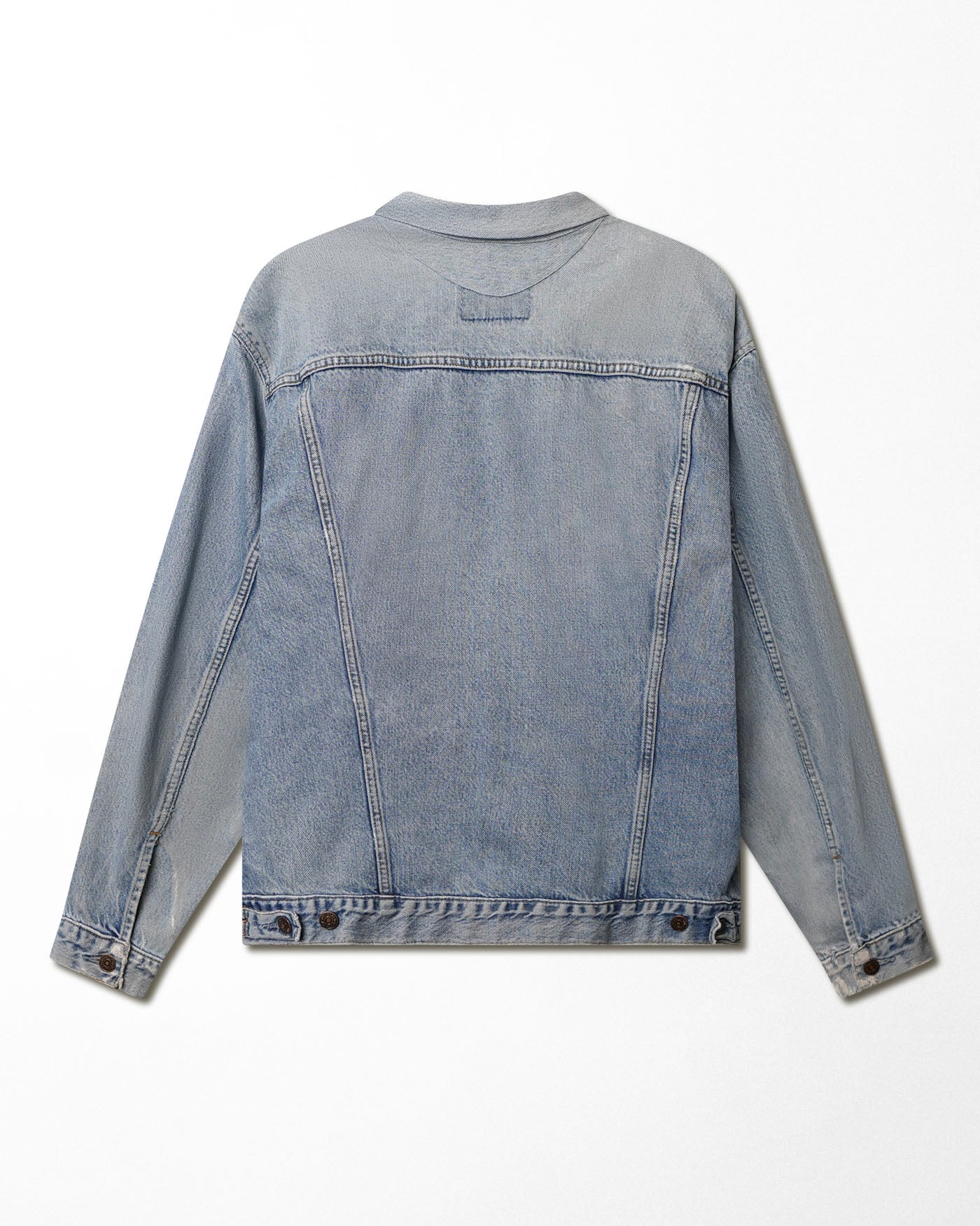 LEVI'S TYPE III MID-WASH DENIM JACKET WITH REPLACED COLLAR