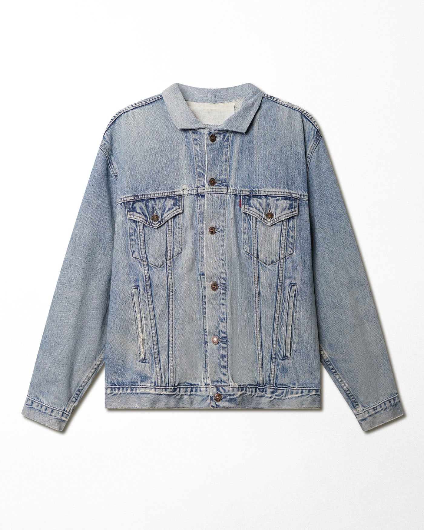LEVI'S TYPE III MID-WASH DENIM JACKET WITH REPLACED COLLAR