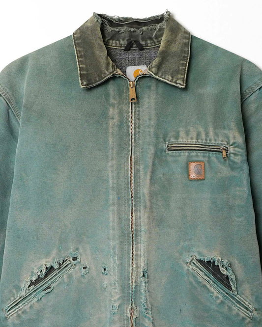 CARHARTT TEAL FADED AND DISTRESSED JACKET