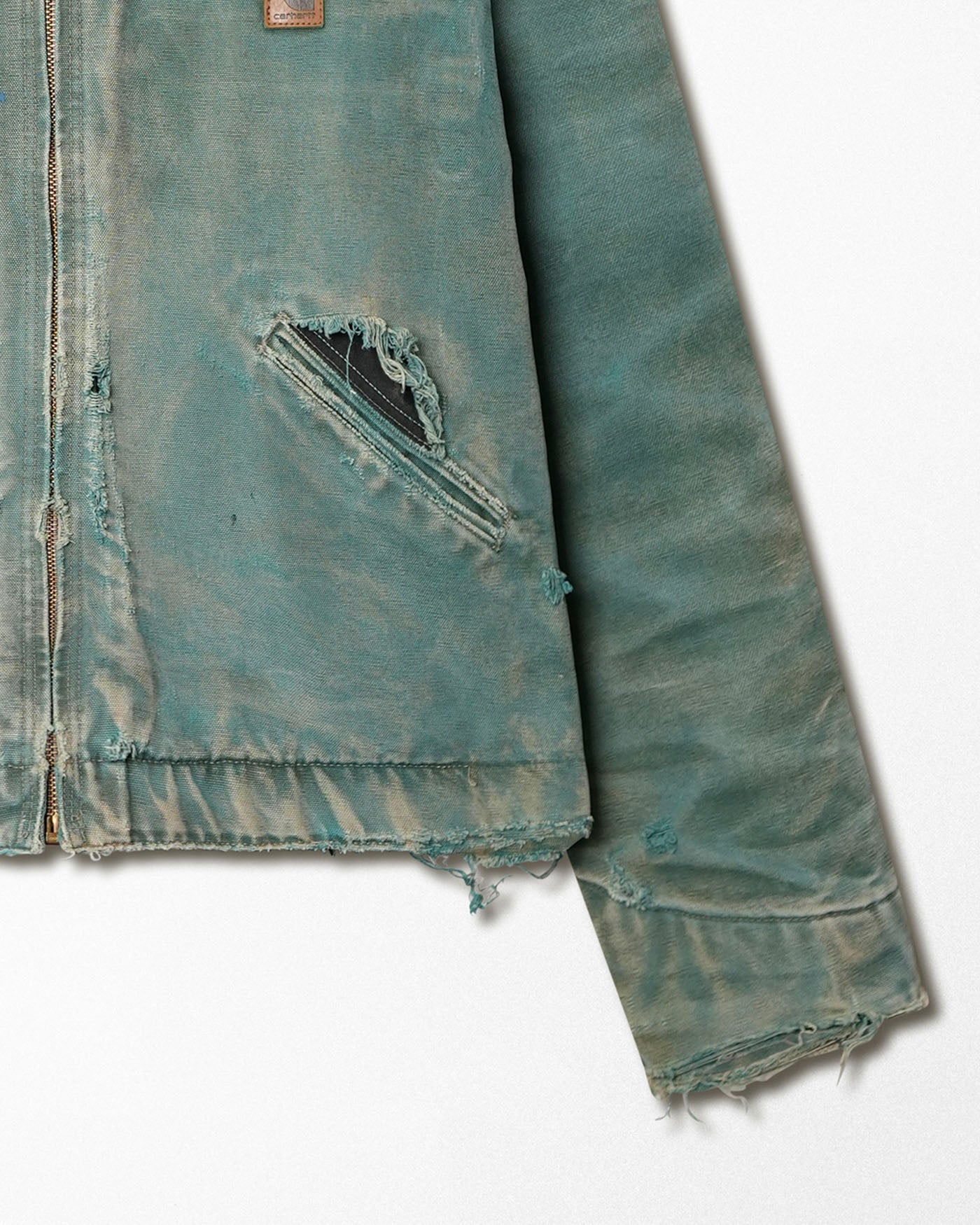 CARHARTT TEAL FADED AND DISTRESSED JACKET