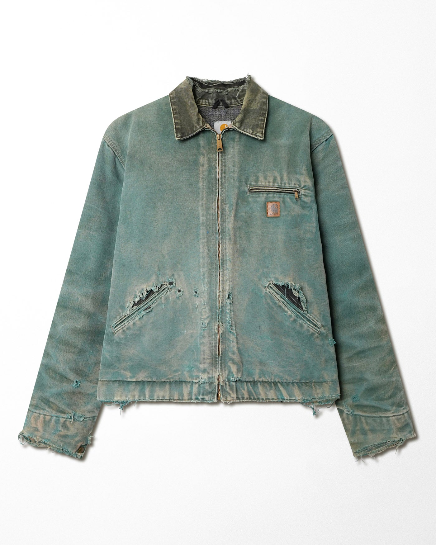 CARHARTT TEAL FADED AND DISTRESSED JACKET