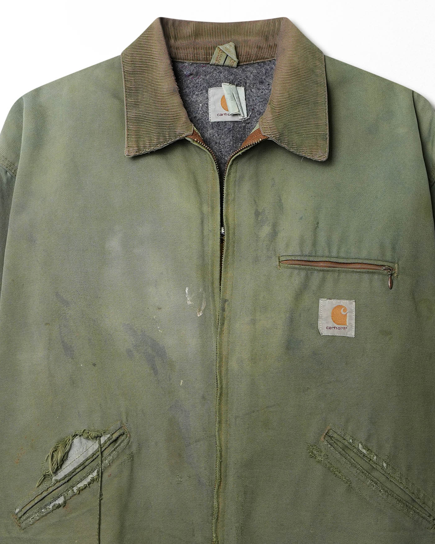 CARHARTT DETROIT GREEN FADED JACKET
