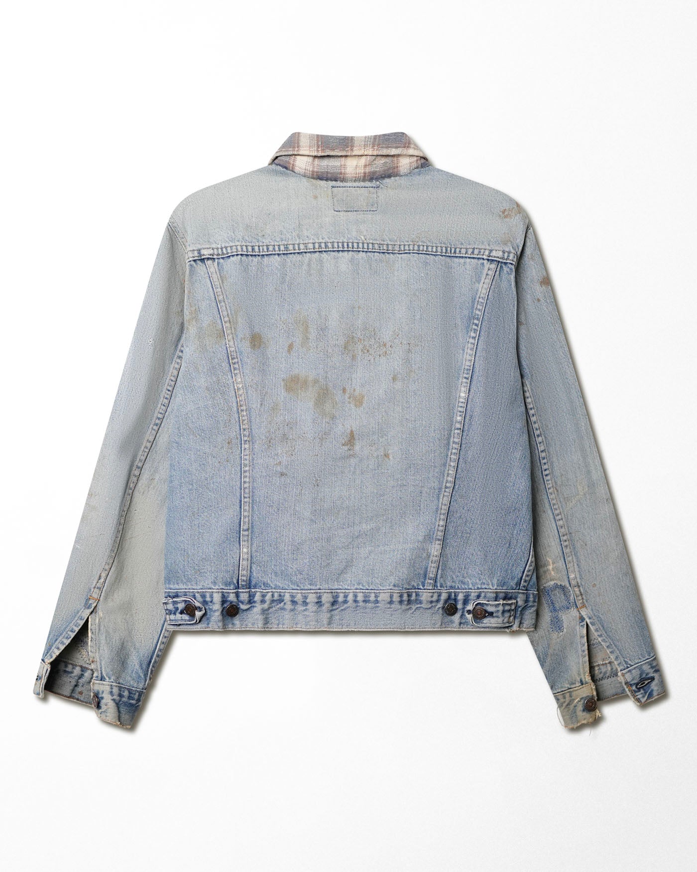 LEVI'S TYPE 3 LIGHT WASH DENIM JACKET WITH REPLACED COLLAR